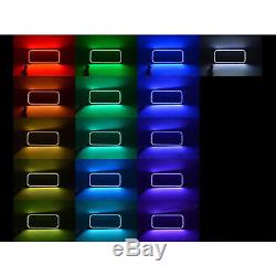 08-10 Ford F-250 Multi-Color Changing Shift LED RGB Halo Headlight Rings Set IR