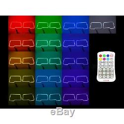 09-14 Ford F-150 Multi-Color Changing Shift LED RGB Headlight Halo Ring M7 Set