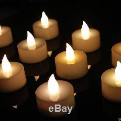 10pc Flameless White Mini Led Tealights With Remote Control + Batteries Included