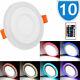 10x Colour Changing Rgb + White Led Panel Recessed Light Mood Lighting Bedroom