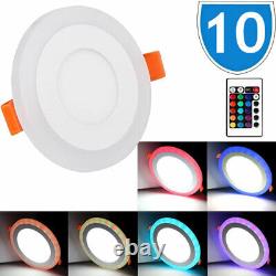 10x Colour Changing RGB + White LED Panel Recessed Light Mood Lighting Bedroom