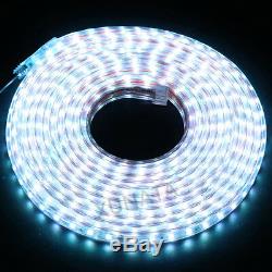 110-220V 5050 RGB LED Strip Light+Controller Waterproof Flex Rope Color Changing