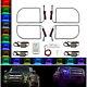 11-16 Ford F-250 Truck Multi-color Changing Led Rgb Headlight Halo Rings M7 Set
