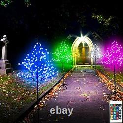 128 LED Cherry Blossom Lighted Tree Color Changing Artificial Flower Bonsai T