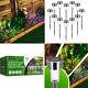 12 X Colour Changing Stainless Steel Solar Led Garden Patio Post Outdoor Lights
