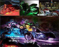 12pc 18 Color Change Led Can-Am Ryker 900 Motorcycle Led Neon Strip Lighting Kit