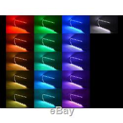 13-14 Ford F-150 Multi-Color Changing Shift LED RGB Headlight Halo Ring M7 Set