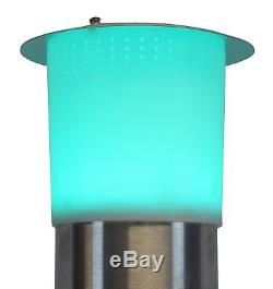 1500W Halogen Electric Patio Heater + Bluetooth Speaker, Colour Change LED Light