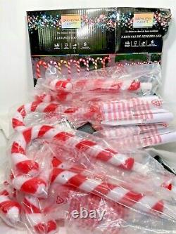 16 Gemmy Orchestra of Lights Color Changing Candy Cane Christmas Pathway Markers