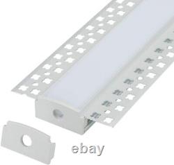 16-Pack Plaster-in LED Aluminum Profile 3.3ft/1m with Flange for LED Strip I1