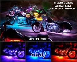 18 Color Change Led Road Glide Motorcycle 16pc Motorcycle Led Strip Light Kit