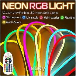 1M-20M RGB LED Strip 220V 240V 5050 RGB Neon Lights IP67 Light Outdoor Dimmable