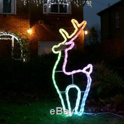 1m Twinkly Smart App Controlled Christmas Reindeer LED Silhouette Motif Light