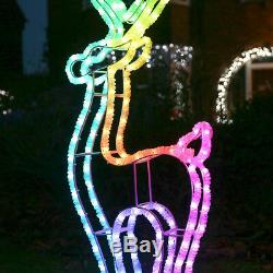1m Twinkly Smart App Controlled Christmas Reindeer LED Silhouette Motif Light