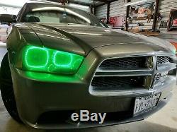 2011 2014 Dodge Charger Color Changing Shift LED RGB Headlight Halo Ring Set
