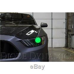 2015-2017 Ford Mustang RGBW Demon Eye LED Multi-Color Changing Headlight DRL Set