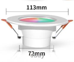 20X Tuya LED Downlight Bluetooth 10W Smart Ceiling Light Dimmable RGB Lamp APP