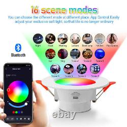 20X Tuya LED Downlight Bluetooth 10W Smart Ceiling Light Dimmable RGB Lamp APP