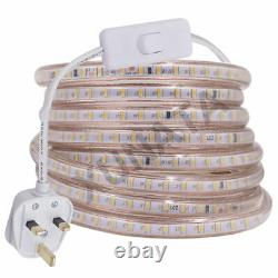 220V LED Strip Lights 3014 5050 Flexible Tape Indoor&Outdoor Xmas Rope+ UK Plug