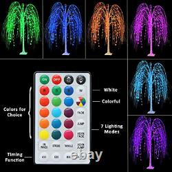 240LED 5FT Lighted Willow Tree Christmas Decoration Color Changing Tree with and