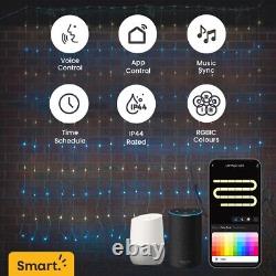 2M Smart LED Neon Curtain String Light Music Sync App Control RGBIC Customizable