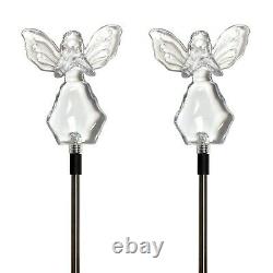 2X Solar Powered Angel with Star Landscape Garden Stake Color Changing LED Light