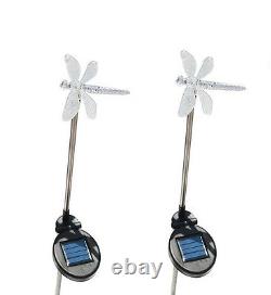 2X Solar Powered Dragonfly Landscape Garden Stake Color Changing LED Light