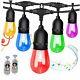 2-pack Rgb Outdoor String Lights 96ft Color Changing Patio Lights With 32 Led