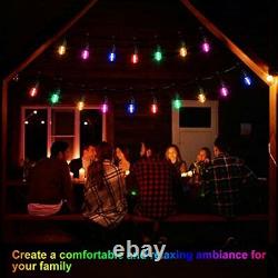 2-Pack RGB Outdoor String Lights 96ft Color Changing Patio Lights with 32 LED