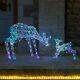2 X Noma Outdoor Christmas Reindeer Remote Control Figures Colour Changing Leds