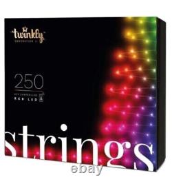 2x Twinkly 250 RGB Gen 2 Multi Colour LED App Controlled XMAS String Lights 20m