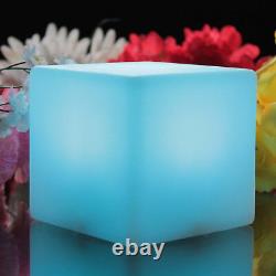 30cm LED Mood Cube Rechargeable Colour Changing Table Lamp by PK Green