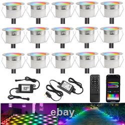 31mm WIFI LED Decking Lights RGBIC Deck Lights Colorful Chasing Ground Lights UK