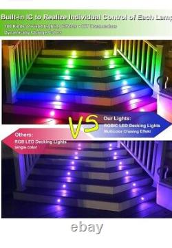 31mm WIFI LED Decking Lights RGBIC Deck Lights Colorful Chasing Ground Lights UK