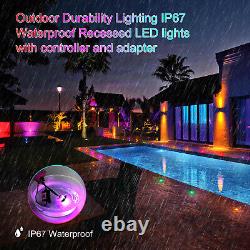 31mm WIFI LED Decking Lights RGBIC Deck Lights Colorful Chasing Ground Lights UK