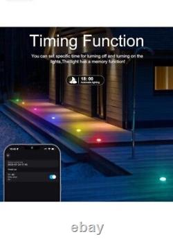 31mm WIFI LED Decking Lights RGBIC Deck Lights Colorful Chasing Ground Lights UK