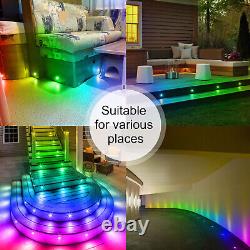 31mm WIFI LED Decking Lights RGBIC Deck Lights Colorful Chasing Ground Lights UK