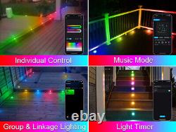 31mm WIFI LED Decking Lights RGBIC Deck Lights Colorful Chasing Ground Lights UK