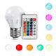 3w 5w 10w E27/e14 Rgb Led Light Bulb Color Changing Energy Saving+remote Control