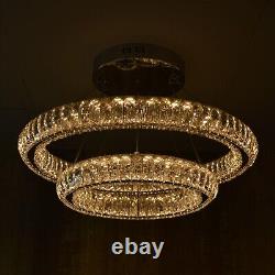 3 & 2 Rings Crystallic LED Chandeliers -Colour Changing Dimmable + Remote