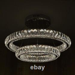 3 & 2 Rings Crystallic LED Chandeliers -Colour Changing Dimmable + Remote