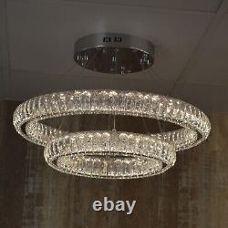 3 & 2 Rings Crystallic LED Chandeliers -Colour Changing Dimmable + Remote