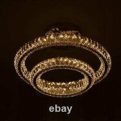 3 & 2 Rings Crystallic LED Chandeliers -Colour Changing Dimmable + Remote