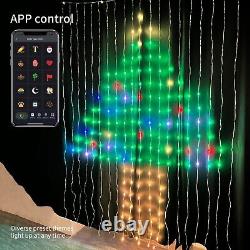 400-LED SMART Curtain Light Set with App Control with Weighted Drops