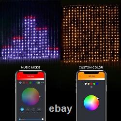400-LED SMART Curtain Light Set with App Control with Weighted Drops