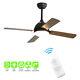 42 Ceiling Fan With Light Remote Control Wood Blades/3 Color Led/3 Speed/timer