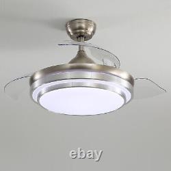 42 Invisible Ceiling Fan Light With Remote Control 3 Colour Changing LED Timer