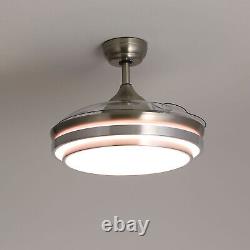 42 Invisible Ceiling Fan Light With Remote Control 3 Colour Changing LED Timer