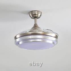 42 Invisible Ceiling Fan Light With Remote Control 3 Colour Changing LED Timer