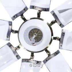 42 Modern Retractable Ceiling Fan with Light Dimmable 3 Color LED Chandelier